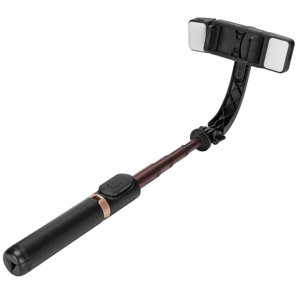 Q08d Bluetooth Selfie Stick Stativ LED Dobbel Fylllys Trådløs Multifunksjonell Selfie Stick med Fjernkontroll for Android