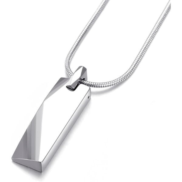 Tungsten Stål Bar Vedhæng Halskæde til Mænd Tungsten Halskæde 24 Tommer Slangekæde X 18K Gold