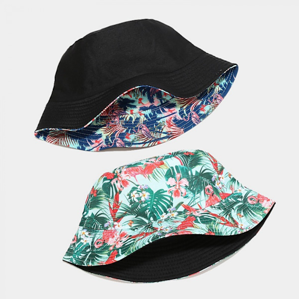 AVEKI Bucket Hat Strand Fiskare Hatt Solhatt för Kvinnor Män Vändbar Dubbelsidig Bär