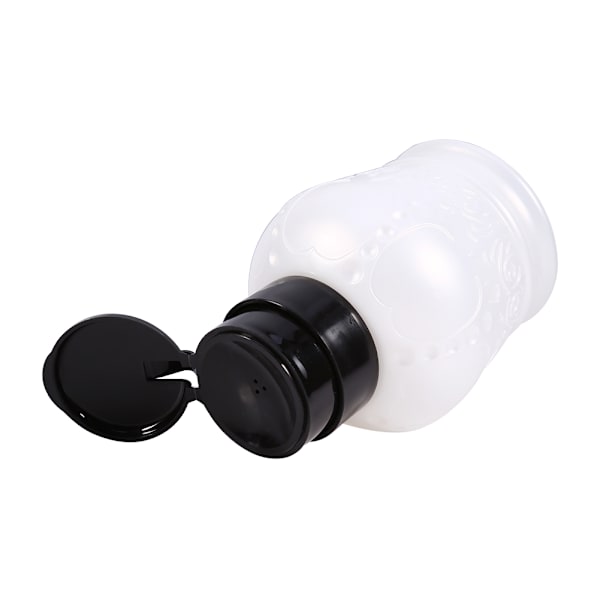 250ml Neglelak Flydende Tryk Tom Pumpe Fjern Dispenser Flaske (hvid)
