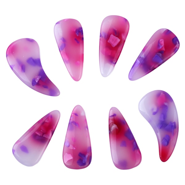 8 st Guzheng fingerpicks i silikonpolymer - Delikat, smidig yta, elastisk, professionell Guzheng nagelskydd - Solnedgångsfärg