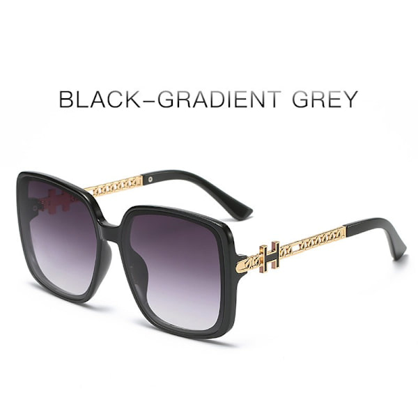Trendiga oversized solglasögon för kvinnor - Fashion Designer Style Gradient UV400-lins metallram
