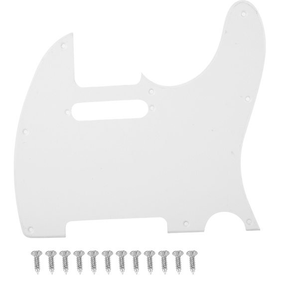 Høj kvalitet TL-stil pickguard med skruer til elektrisk guitar musik tilbehør hvid