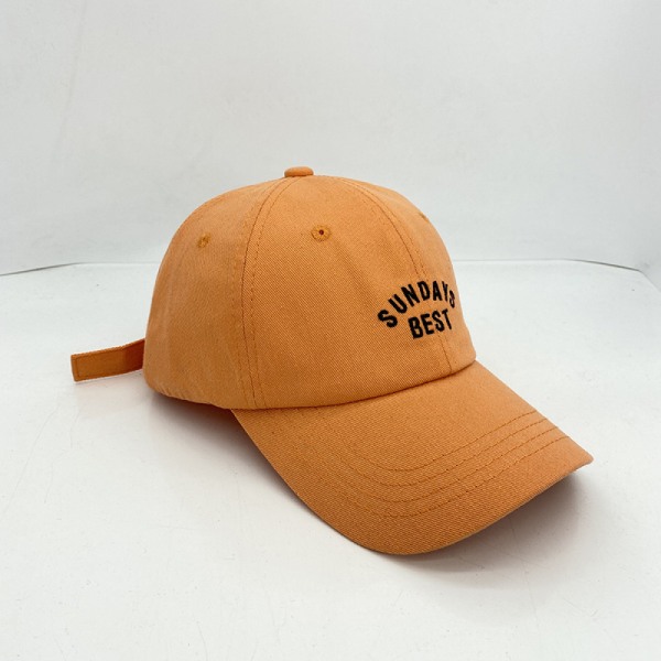Dotpet Hat Broderade bokstäver Justerbar Student Casual All-Match Baseball Cap för män och kvinnor (orange)