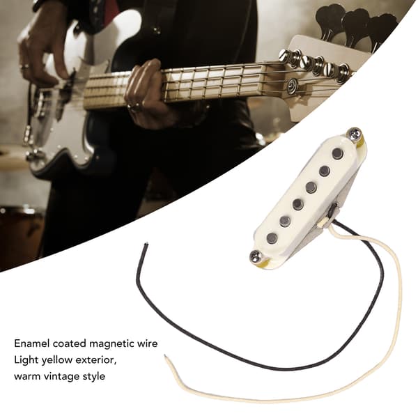 3 st ljusgula single coil elektriska gitarr pickup med skruvmagnet elektrisk gitarr pickup elektronik 52mm