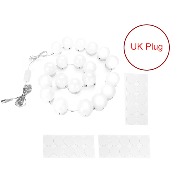 20 stk LED speil lyslampe sminke sett for sminke dressing USB dimming pærer