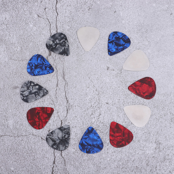 HEMA 12 st plektrum för gitarr 0,3 mm 0,96 mm 1,2 mm 1,5 mm Tillbehör till musikinstrument