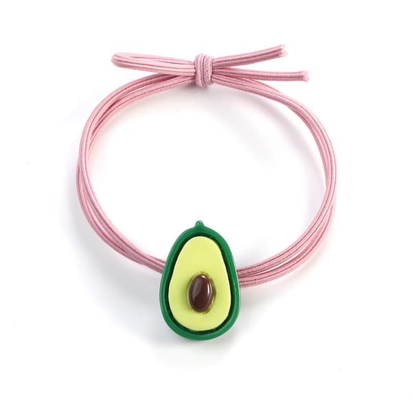 12 st hårsnoddar gummiband hög elastisk huvudrep söt gummiband hårsnoddar----- Avokado Rosa