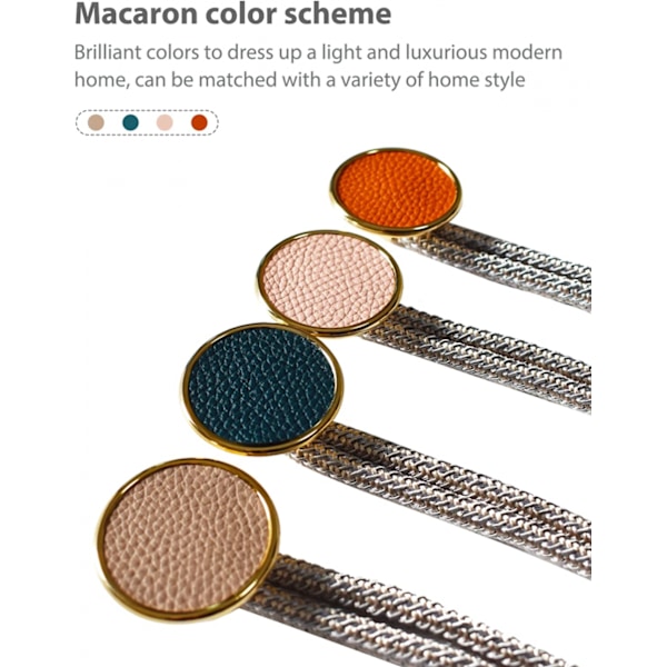 Gardinknytning  Modern Minimalistisk Macaron Gardinknytning, Enkelt Gardinspänne, Gardinbindning, Cirkulär Cortex Spänne（Rosa）