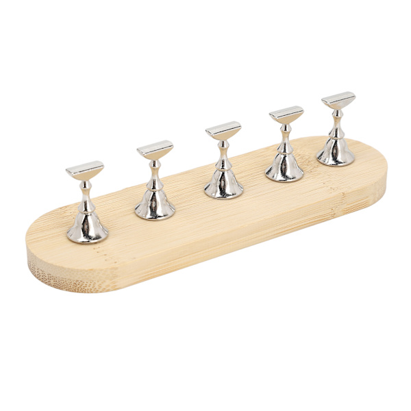 Negle Display Stativ DIY Log Tryk På Fiksering Magnetisk Falsk Negleholder til Begynder Manicure