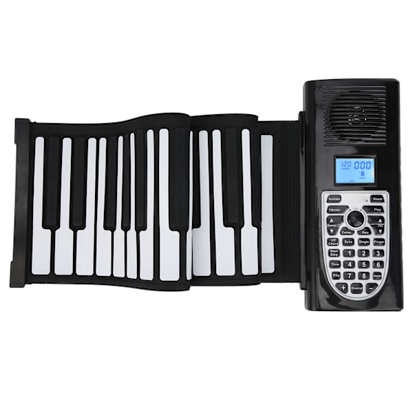 Mjukt tangentbord piano 49-tangenters hoprullbar elektronisk multifunktionell förtjockad polyfon silikon