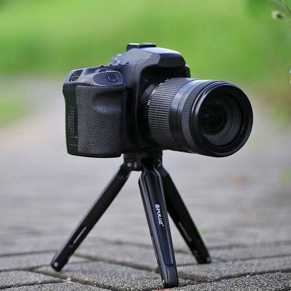 PULUZ Mini hopfällbart aluminiumlegering skrivbordsstativ stativfäste för DSLR-kameror