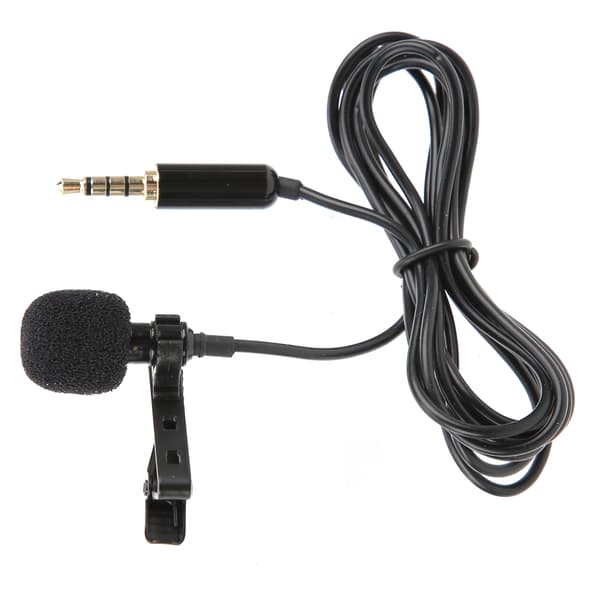 Lavalier Mikrofon ClipOn Elektronisk Tilbehør med S01 Adapter til Computer/Telefon Kamera