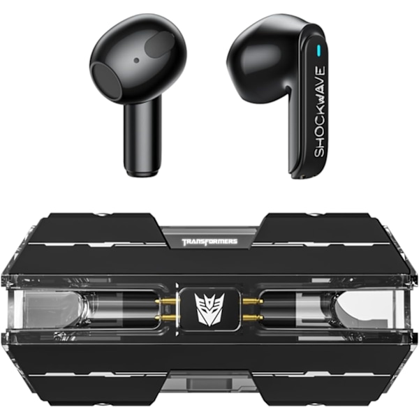 Transformers TF-T01 True Wireless Earbuds Bluetooth 5.4 Hovedtelefoner Bass Stereo Earphones, Bluetooth Earbud i Øret Støjreduktion M