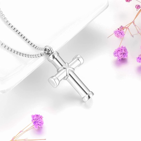 Urna Halsband för Aska Kremering Halsband Rostfritt Stål Kremering Smycken Minnes Aska Minnessak