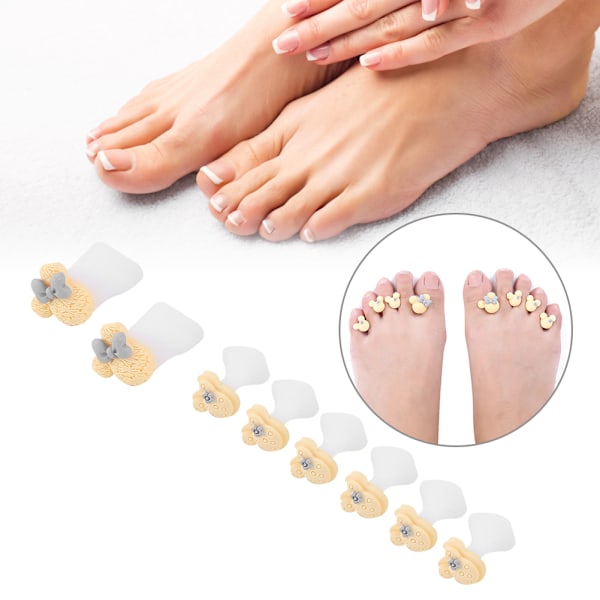 8 st/set Silikon tåseparator Pedikyr Måleri DIY Dekorationer Separator Nagelkonst Verktyg #3