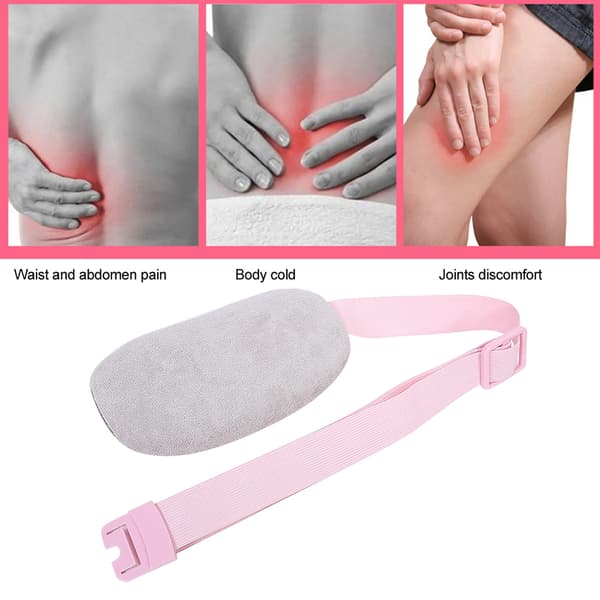 Vibrasjonsvarm kompress midjebånd Menstruasjonssmerter lindrer justerbart varmebelte (PlugIn-type)