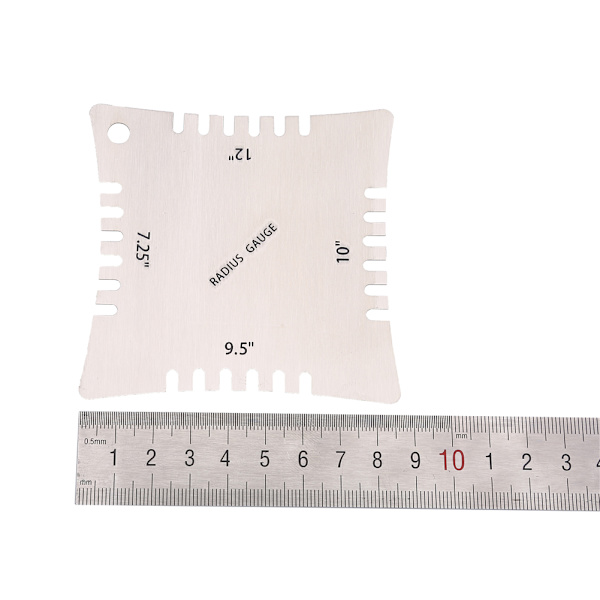4 kpl Kitaraa Notched Radius Fret Action Mittarit Sormenpään Säteiden Mittaamiseen Kielten Kanssa