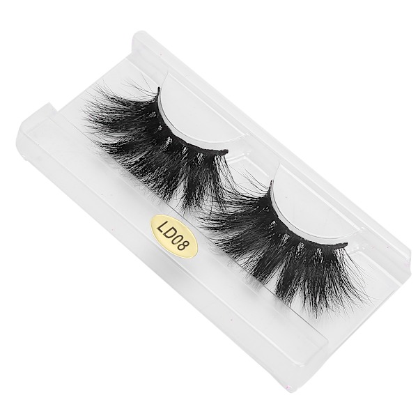 5D 25mm Falska Ögonfransar Makeup Falska Ögonfransar Fluffy Curling Långa Falska Ögonfransar LD08