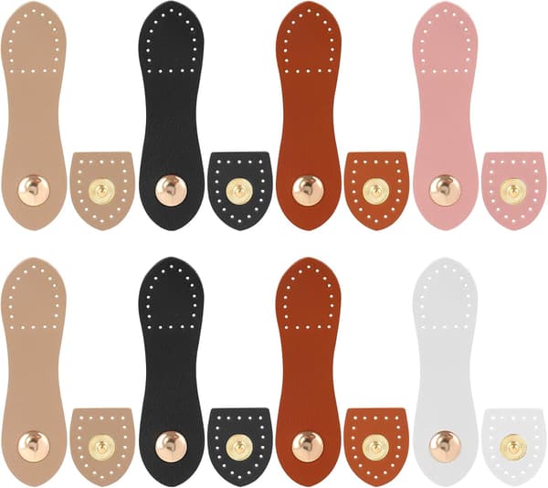 12 Set Snäppspännen för plånböcker, väskor, jackor, DIY-hantverk, flerfärgade 12-pack