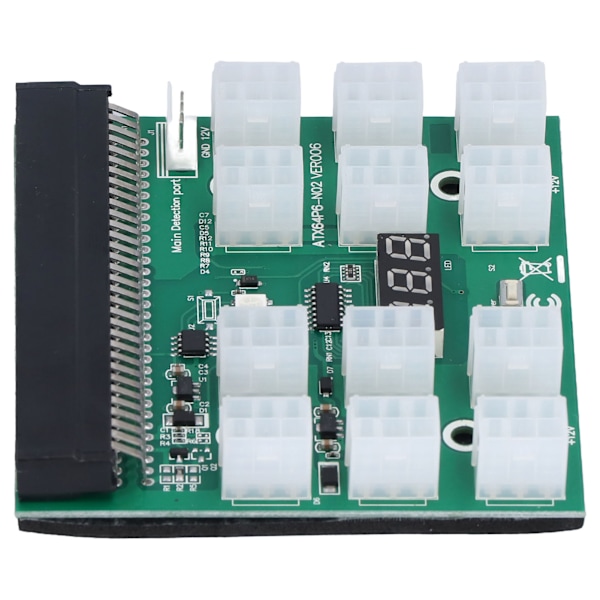 Strømforsyningsadapterkort Server Internt Modul LED Spenningsdisplay 4 Pin 12 Port