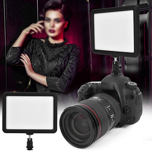 LED128B 3300/5600K Video Soft Light Fill Lamp för SLR Mirrorless Kamera CRI95 (utan batteri)
