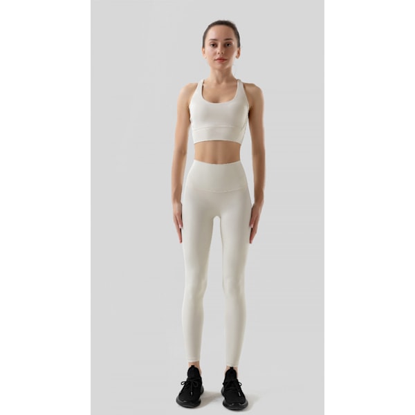 Høje taljemønstrede leggings til kvinder - Smøragtige bløde mavekontrol trykte bukser til træning Yoga (L)