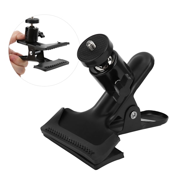 Tripod-kameraklämmafäste med 360 graders roterande kulhuvud 1/4 tum skruv för bärbar dator