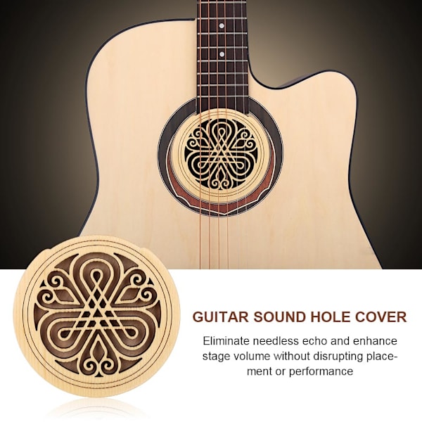 Trä   Svamp Gitarr Ljudhålsskydd Block Protector för Akustisk Klassisk Gitarr 41'' #5