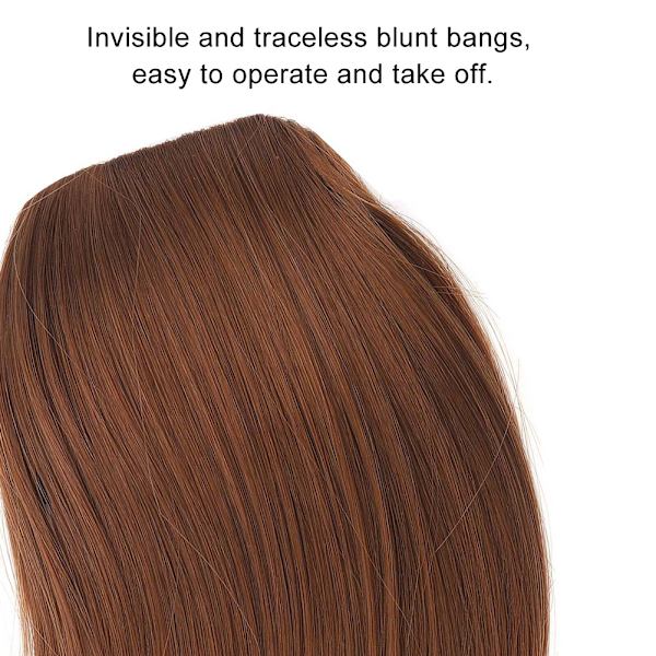 Flickor Falska Lugg Hår Extensions Lugg Spårlös Clip On Syntetisk Blunt Lugg Hårbit