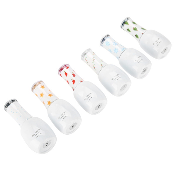 6 färger 15ml nagellack glitter glans blötläggning långvarig UV LED gellack manikyr