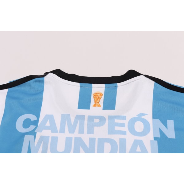 2023-2024 Argentina VM-mästerskap Minnesupplaga Fotbollströja Set med Strumpor-Nr.10 MESSI(guld)#22 No.10 MESSI(golld) #22