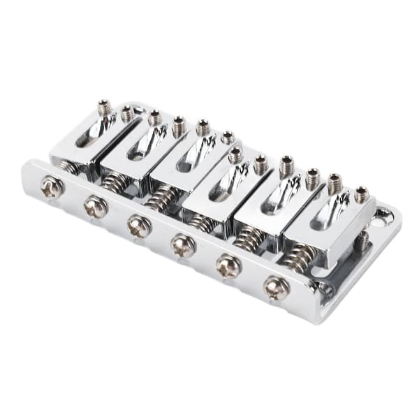 6-strängad gitarrstallersättning i zinklegering, elektrisk gitarrstall, sadelstall, musikinstrumenttillbehör, silver