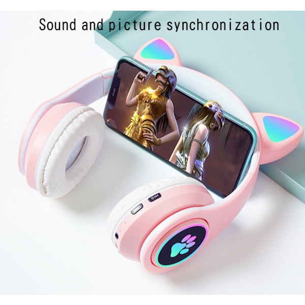 B39 lysende katteører søte katteklør kule headset katteører Bluetooth headset