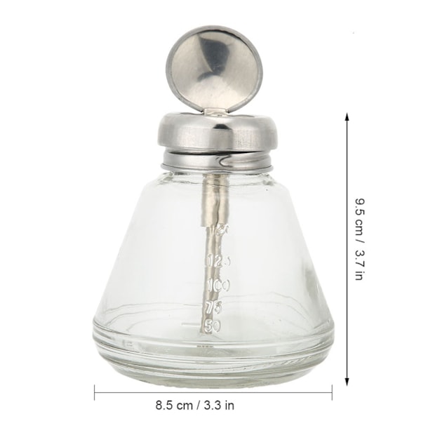 150 ml pumpdispenser för nagelkonst, transparent behållare för vätska, tryckflaska, tillbehör