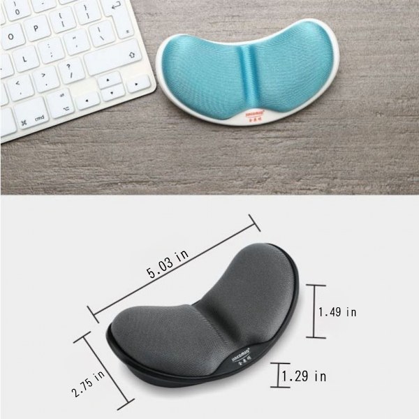 Langsom rebound håndledsstøtte musemåtte ergonomisk memory skum mekanisk tastatur håndledsstøtte computer Grå