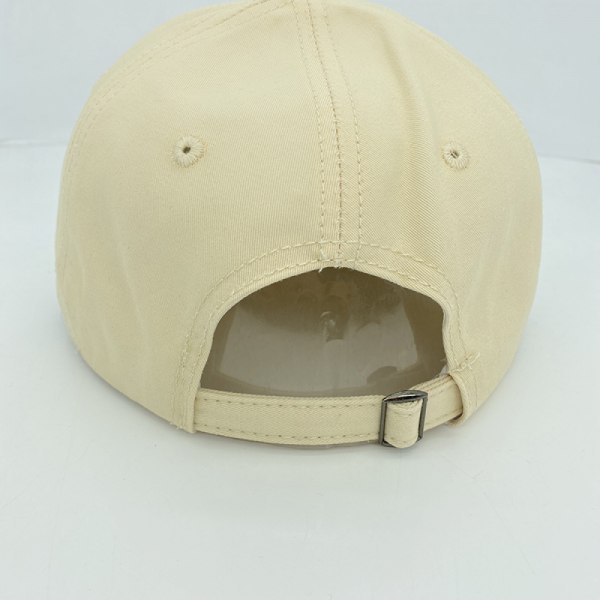 Dotpet Broderade bokstäver Kort brättad cap för män och kvinnor Justerbar cap(beige)
