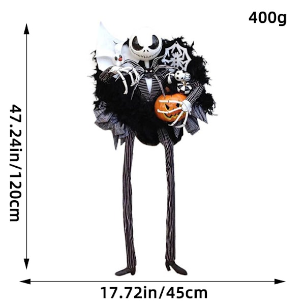 Halloween Kuu Kissa Garland Ovi Ripustin Festivaali Kuolleet Oksan Kasvit Uusi Kuu Halloween Koristelu Long legged pumpkin