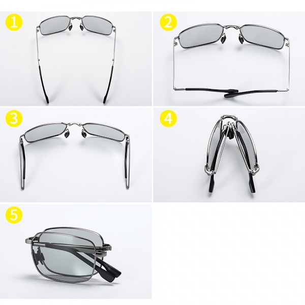 Metal Alloy Frame Folding Compact Pocket Aviator Solbriller