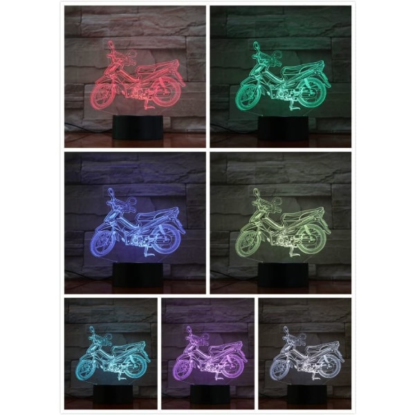 Uruzuo Motorcykel Nattlampa för Pojkar Leksaker Lampa, Presenter till Motorcykelälskare, Festdekoration Födelsedagspresenter till Barn, Motocross Festgåvor
