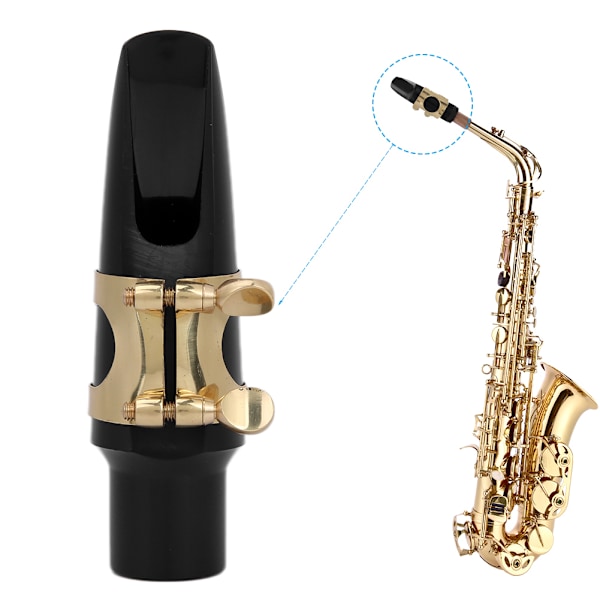 4 i 1 Saxofon Tillbehör Set Munstycke Munstyckeskydd Blad Halsrem (Tenor)