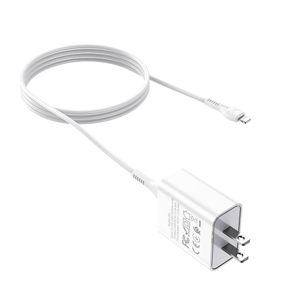 hoco. C81 enkelport lader US standard for Apple universal mobiltelefon laderhodesett