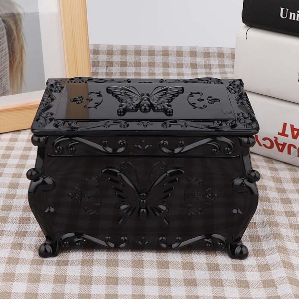 Multifunktionel Retro Makeup Værktøjer Beholder Opbevaringsboks Bomuldspinde Pads Organizer Holder