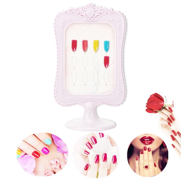 Neglelak Gel Farve Display Frame Showcase Frame Board Salon Tilbehør Lilla