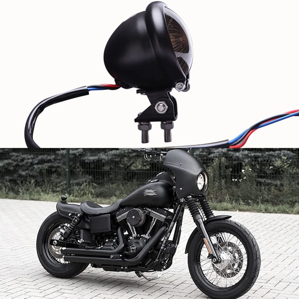 Motorcykel bakre bak 12V bakljus bromsljus stopplampa kompatibel med Chopper Bobber Cafe Racer cykel