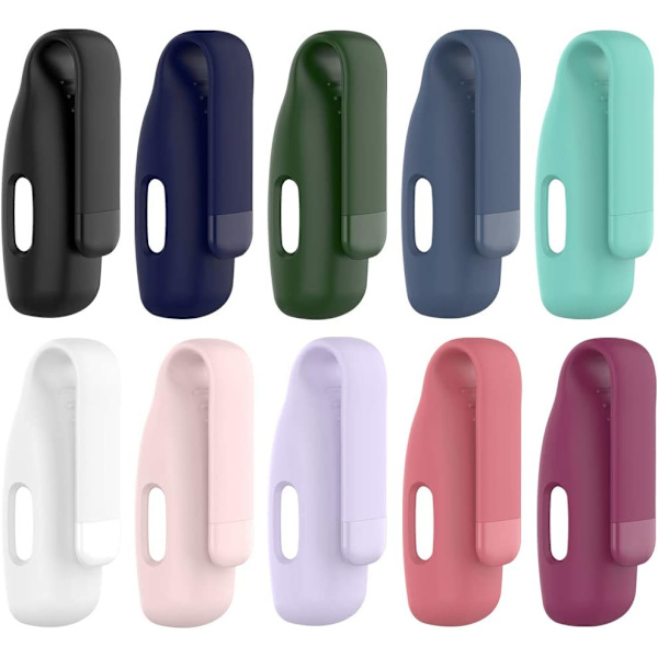 Klipp kompatibel med Fitbit Inspire 2 - Silikonhållare (10-pack)