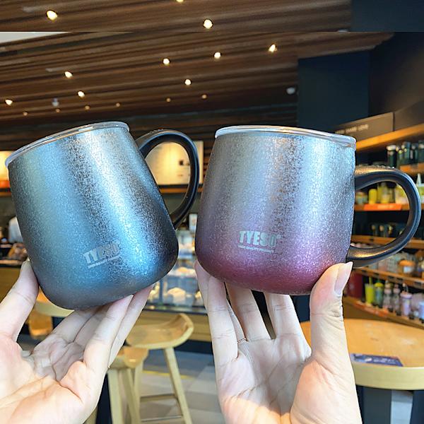 Wekity Stort Kapacitet Gradient Krus Feriegave Rustfrit Stål Kaffe Krus, 355ml