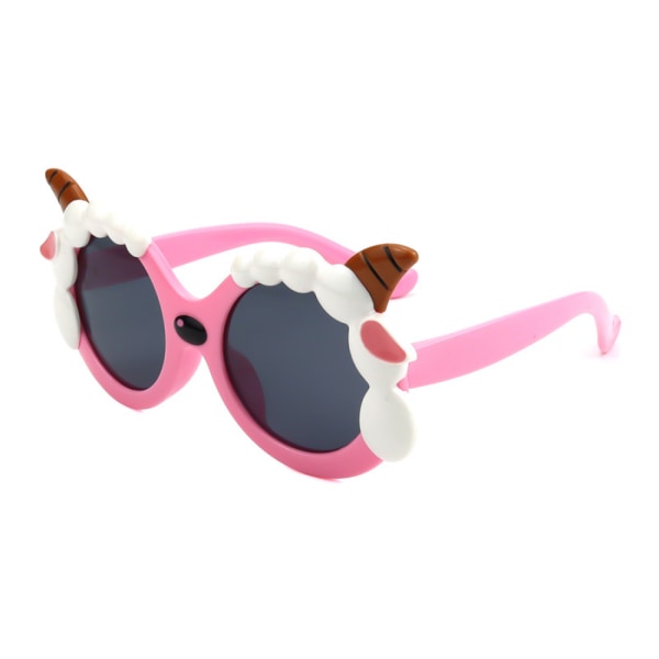 Children's Sunglasses Cartoon Polarized Children's Glasses Sunshade Mirror UV Protection Children's Glasses---little sheep pink