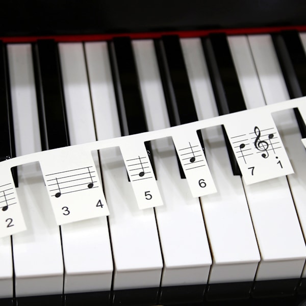 2 stk. Kvalitets tastaturer Stave klistremerke for elektrisk piano 88 tasters fonetisk symbol
