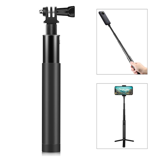 PULUZ Förlängd osynlig selfiepinne med skruvadapter för Insta360 One RS X2 X3